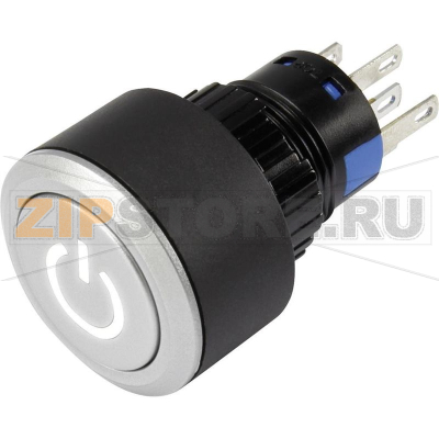 Кнопка 250 В/AC, 3 А, 1 x выкл/вкл, без фиксации, IP65, 1 шт TRU Components LAS1-AWY-11T/W/12V/P 