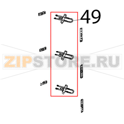 Bakerlux and cheflux breaking fan element Unox XB 895 Bakerlux and cheflux breaking fan element Unox XB 895Запчасть на деталировке под номером: 49