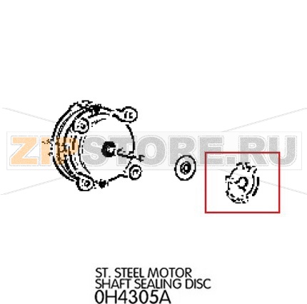 Уплотнитель вала двигателя Unox XV 893 Уплотнитель вала двигателя Unox XV 893Запчасть на деталировке под номером: 55Название запчасти на английском языке: St. Steel motor shaft sealing disc Unox XV 893