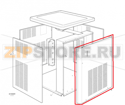 Edelstahl vorderwand Scotsman MF 56 ASR   Edelstahl vorderwand Scotsman MF 56 ASRЗапчасть на сборочном чертеже под номером: 4Название запчасти Scotsman на немецком языке: Edelstahl vorderwand Scotsman MF 56 ASR