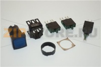 PULSANTE LUMINOSO A FILO BLU A LED 24V