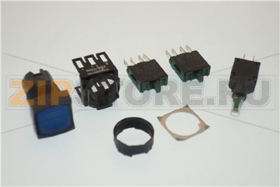 PULSANTE LUMINOSO A FILO BLU A LED 24V 