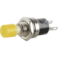 Кнопка 250 В/AC, 1.5 А, 1 x выкл/вкл, без фиксации, 1 шт TRU Components TC-R13-24A1-05 YE