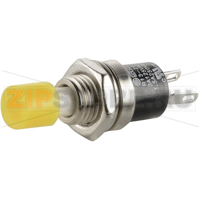 Кнопка 250 В/AC, 1.5 А, 1 x выкл/вкл, без фиксации, 1 шт TRU Components TC-R13-24A1-05 YE 