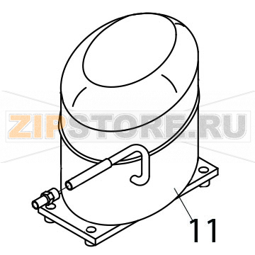 Компрессор 110/115V 60 Hz Brema C 150 Компрессор 110/115V 60 Hz для&nbsp;льдогенератора Brema C 150Запчасть на деталировке под номером: 11Название запчасти Brema на английском языке: Compressor 110/115V 60 Hz C 150.