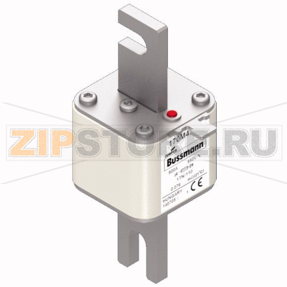 Предохранитель, 900 A, AC 550 В, 200 кА, DIN 1, 53x66x138 мм, aR, DIN, IEC Eaton FUSE 900A 550V 