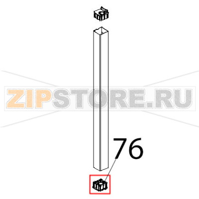 Tappo fulcro inferiore porta Unox XBC 604P Tappo fulcro inferiore porta Unox XBC 604PЗапчасть на деталировке под номером: 76