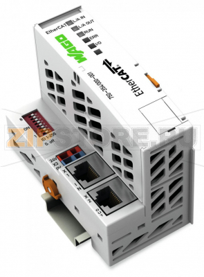 Каплер полевой шины EtherCAT; ID-переключатель; 100 Mбит/с; Диагностика; светло-серые Wago 750-354/000-002 