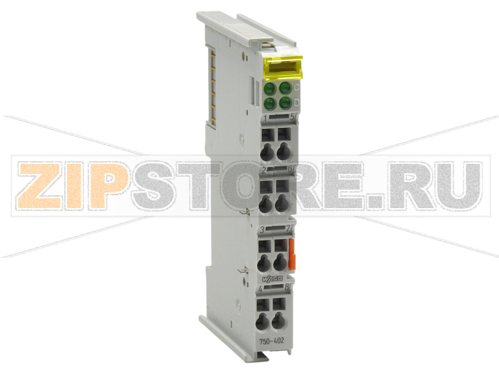 Модуль, 4 дискретных входа; тока; 3 мс; светло-серые Wago 750-402 
