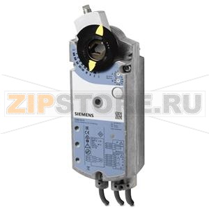 GBB135.1E - Привод воздушной заслонки поворотного типа 3-точечное регулирование , 24 В, 25 Нм, 150 с, 2 переключателя, потенциометр Siemens GBB135.1E 