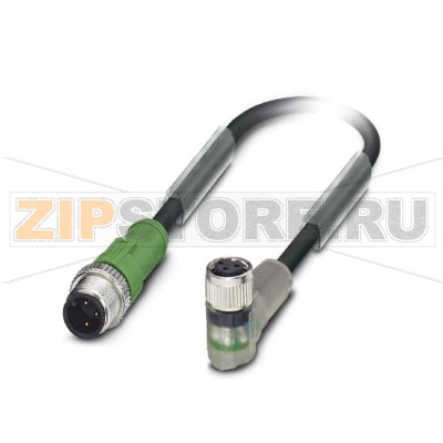 Кабель для датчика / исполнительного элемента Phoenix Contact SAC-3P-M12MS/ 0,6-170/M 8FR-2L 3-полюсн., PUR без галогенов, темно-серый RAL 7021, Штекеры прямое M12, А-кодирование, к Гнездо угловой M8, с помощью 2 светодиодных индикатора, Длина кабеля: 0,6 м.Минимальный заказ: 1 шт.Упаковка: 1 шт.