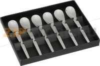 НАБОР 6 КОФЕЙНЫХ ЛОЖЕК КАПУЧИНО ИЗ НЕРЖАВЕЮЩЕЙ СТАЛИ