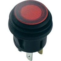 Кнопка 14 В/DC, 20 А, 1 x вкл/выкл, с фиксацией, красная, 1 шт TRU Components TC-R13-527D2B