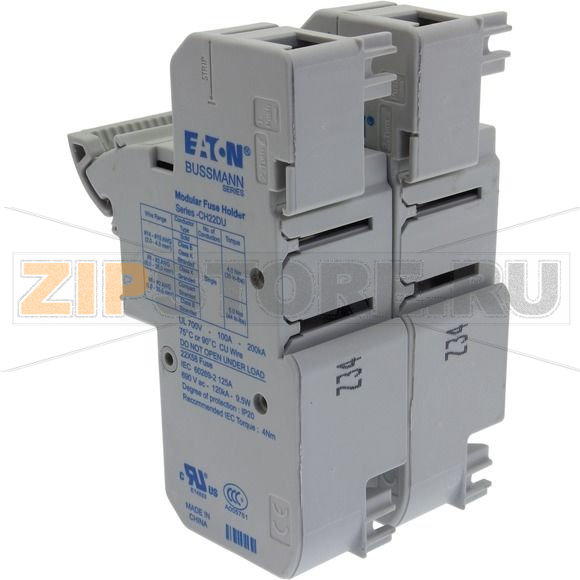 Держатель предохранителя, 125 A, AC 690 В, 22x58 мм, 2P, IEC UL Eaton 2P 22x58 Fuse Holder 