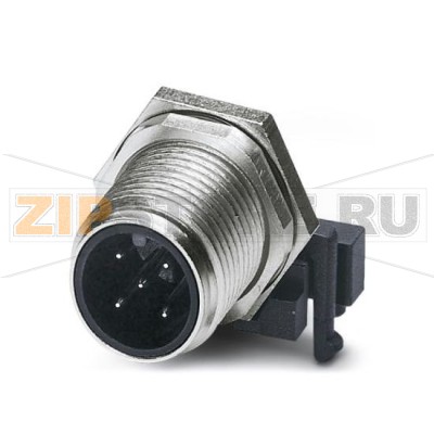 Встраиваемый разъем для датчика / исполнительного устройства Phoenix Contact SACC-DSIV-M12MS-5CON-L 90 вилочная часть, 5 полюсов, M12, с механическим ключом типа А, монтаж с задней части стенки / винтовой монтаж с резьбой М12, защита от скручивания, с угловыми выводами под пайку.Минимальный заказ: 10 шт.Упаковка: 10 шт.