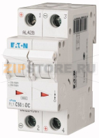 Выключатель автоматический 50А, кривая откл. C, 2 полюса, откл. способ. 6 кА Eaton PL7-C50/2-DC
