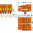 MCS MIDI Classic 1-conductor female plug; Snap-in mounting feet; 2.5 mm; Pin spacing 5.08 mm; 19-pole; 2,50 mm; orange Wago 231-319/008-000 - MCS MIDI Classic 1-conductor female plug; Snap-in mounting feet; 2.5 mm; Pin spacing 5.08 mm; 19-pole; 2,50 mm; orange Wago 231-319/008-000