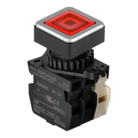 Выключатель кнопочный, головка: квадратная, Ø отверстия: 30 мм Autonics SQ3PFS-P3RABDM