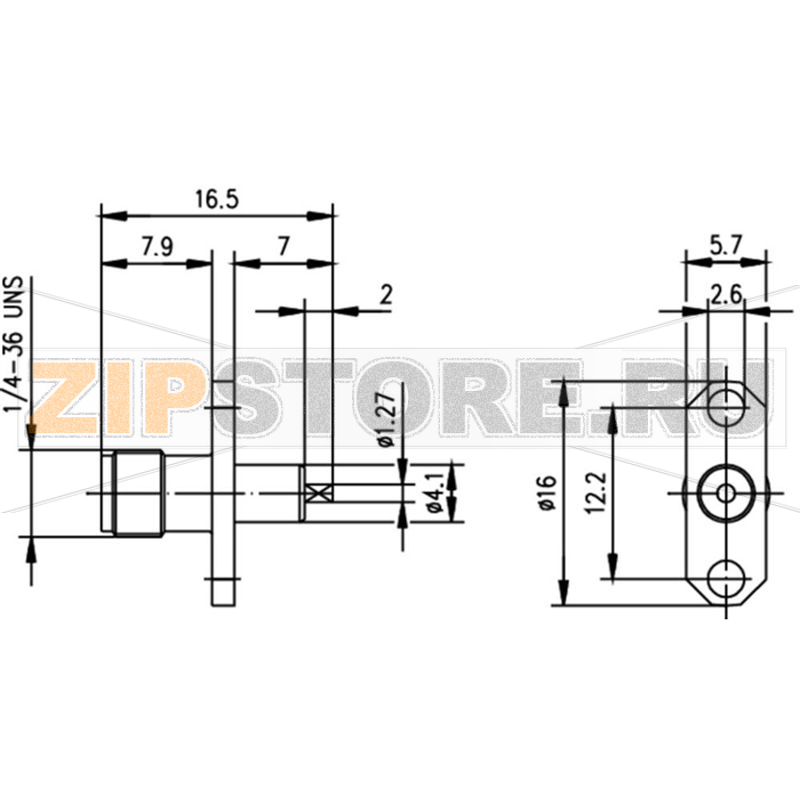 Разъем SMA, 50 Ом, 1 шт Telegärtner J01151A0721 