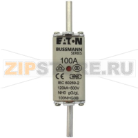 Предохранитель, 100 A, AC 500 В, 120 кА, NH0, gL/gG, IEC Eaton NH FUSE 100A 500V GG/GL SIZE 0