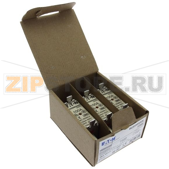 Предохранитель, 100 A, AC 500 В, 120 кА, NH0, gL/gG, IEC Eaton NH FUSE 100A 500V GG/GL SIZE 0 