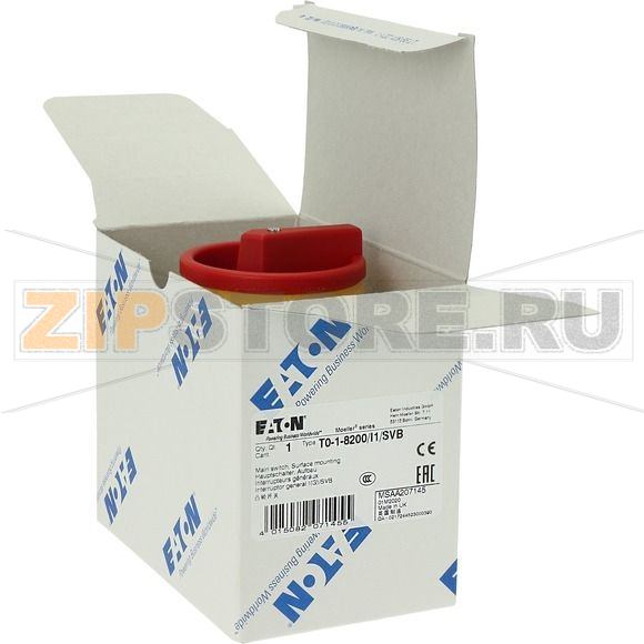 Выключатели главные, T0, 20 A, 1 модуль, 1-полюсный Eaton T0-1-8200/I1/SVB 