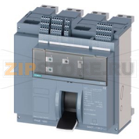 fixed-mounted molded case circuit breaker w. handle frame 1600; 4AUX and trip alarm switch S24; Icu "H" Icu=85kA @ 415V, 4-pole, left ETU320, LI, In=1250A rotary coding switch Ir=500...1250A Ii=1.5...15 x In N conductor protec. adjustable OFF, 50%, 100%,