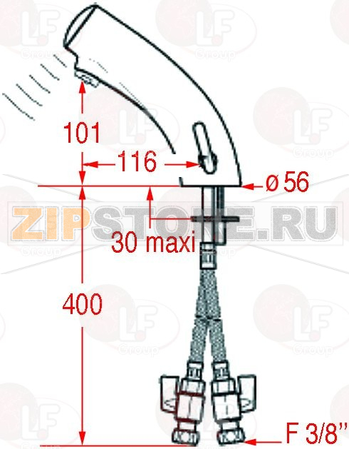 ЭЛЕКТРОННЫЙ СМЕСИТЕЛЬ ДЛЯ РУКОМОЙНИКА 