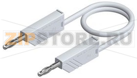 Провод тестовый 0.25 м, белый Hirschmann MLN 25/2.5 WEI / WHITE 