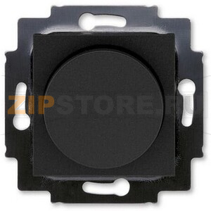 Диммер поворотно-нажимной 60-600 Вт, антрацит/дымчатый чёрный ABB 2CHH942247A6063 