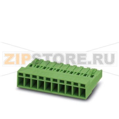 Вилочная часть Phoenix Contact MSTBC 2,5/15-STZ-5,08 Номинальный ток: 12 А, Расчетное напряжение (III/2): 320 В, Полюсов: 15, Размер шага: 5,08 мм, Технология подключения: Обжим, Цвет: зеленый, Соответствующие обжимные гнездовые контакты с параметрами номинального тока (А) и для проводников указанного сечения(мм²) : 10A/MSTBC-MT 0,5-1,0 (3190564) 10A/MSTBC-MT 0,5-1,0 BA (3190645) 12A/MSTBC-MT 1,5-2,5 (3190551) 12A/MSTBC-MT 1,5-2,5 BA (3190658). ВА = контакты в ленте.Минимальный заказ: 50 шт.Упаковка: 50 шт.