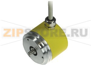 Инкрементальный поворотный шифратор Incremental rotary encoder RVS58S-*******Z Pepperl+Fuchs General specificationsDetection typephotoelectric samplingPulse count1024  and 2048Functional safety related parametersSafety Integrity Level (SIL)SIL 3Performance level (PL)PL eMTTFd709 aMission Time (TM)10 aPFHd4.35 E-9PFD3.1 E-5L10h70 E+9 at 6000 rpmDiagnostic Coverage (DC)98.9 %Electrical specificationsOperating voltage5 V DC &plusmn 5 %No-load supply currentmax. 70 mAOutputOutput typesine / cosineAmplitude1  Vss &plusmn 10 %Load currentmax. per channel 10 mA , short-circuit protected, reverse polarity protectedOutput frequencymax. 200 kHz (3 dB limit)ConnectionCable&empty7.8 mm, 6 x 2 x 0.14 mm2, 1 mStandard conformityDegree of protectionDIN&nbspEN&nbsp60529, IP65Climatic testingDIN&nbspEN&nbsp60068-2-78 , no moisture condensationEmitted interferenceEN&nbsp61000-6-4:2007/A1:2011Noise immunityDIN&nbspEN&nbsp61000-6-2 , advanced testing level to IEC&nbsp61326-3-1Shock resistanceDIN&nbspEN&nbsp60068-2-27, 100&nbspg, 3&nbspmsVibration resistanceDIN&nbspEN&nbsp60068-2-6, 10&nbspg, 55&nbsp...&nbsp2000&nbspHzFunctional safetyIEC&nbsp61508:2000 IEC&nbsp62061:2005 ISO&nbsp13849-1:2006 IEC&nbsp61800-5-2:2007 EN&nbsp50178:1997 IEC&nbsp61326-3-1:2007 Suitable up to SIL 3, PL e depending from configuration, see manual and reportApprovals and certificatesUL approvalcULus Listed, General Purpose, Class 2 Power SourceAmbient conditionsOperating temperature-5 ... 80 °C (23 ... 176 °F) , movable cable-20 ... 80 °C (-4 ... 176 °F), fixed cableStorage temperature-40 ... 100 °C (-40 ... 212 °F)Mechanical specificationsMaterialHousingpowder coated aluminumFlange3.1645 aluminumShaftStainless steel 1.4305 / AISI 303Massapprox. 350 gRotational speedmax. 12000 min -1Moment of inertia&le 25  gcm2Starting torque&le 1.5 NcmShaft loadAxial40 N at max. 6000 min-110 N at max. 12000 min-1Radial60 N at max. 6000 min-120 N at max. 12000 min-1