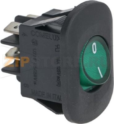 2-Х ПОЛЮСНЫЙ ПЕРЕКЛЮЧАТЕЛЬ, ЗЕЛЕНЫЙ, 16 А, 250 В 