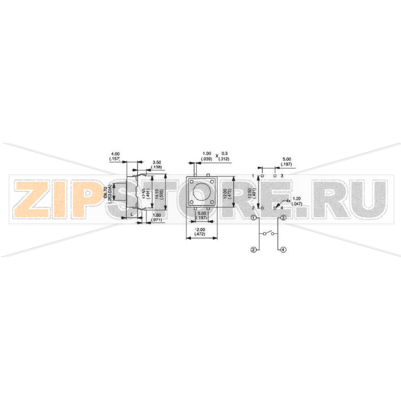 Кнопка 12 В/DC, 0.05 А, 1 x выкл/вкл, без фиксации, 1 шт APEM PHAP3320 