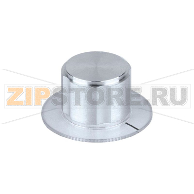 Ручка с шайбой и полоской, алюминиевая, Ø: 20 мм, Ø оси: 6 мм Mentor 5572.6110 