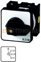 Переключатели вольтметра, 20 A, 3-х фаз, 45°, с фиксацией Eaton T0-2-8004/E