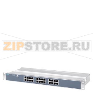 SCALANCE XR124WG; Unmanaged IE switch; 19" rack; 24 x 10/100Mbit/s electrical ports; LED diagnostics; Power supply 240 V AC (85 – 264 V) Siemens 6GK5124-0BA00-3AR3 