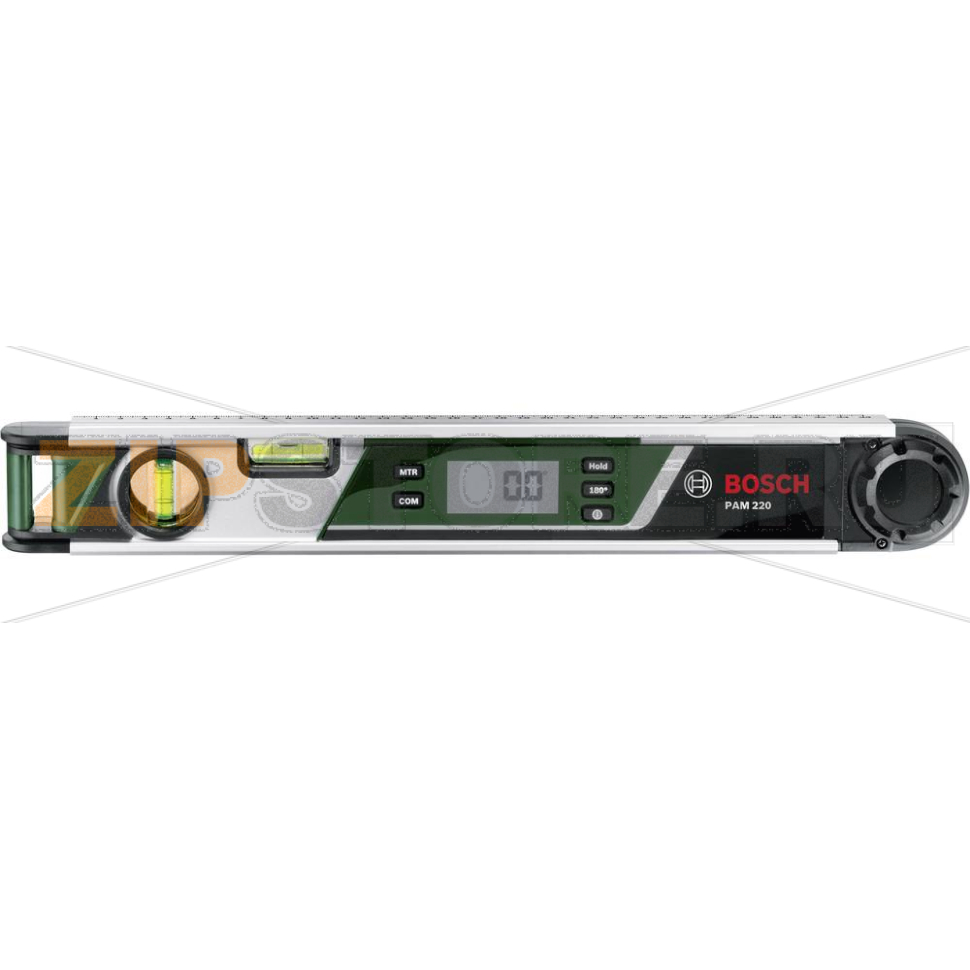 Транспортир цифровой, диапазон измерения: 0-220°, длина бедра: 40 см Bosch PAM 220 