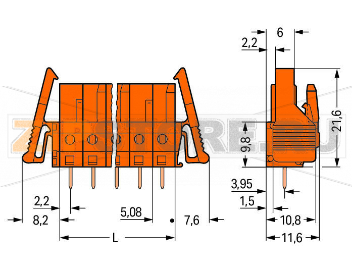 MCS MIDI Classic Розетка под пайку THT; 0.6 x 1.0 mm solder pin; прямые; Фиксирующий рычаг; Шаг контактов 5,08 мм; 12-пол.; оранжевые Wago 232-172/039-000 Встроенные тестовые порты для тестовых штекеров O 2 ммДля соединений "провод-провод" и "плата-провод"Выходы под печатные платы с защитой от касанияЛегко идентифицируемые входы и выходы печатной платыВозможны варианты кодировки...