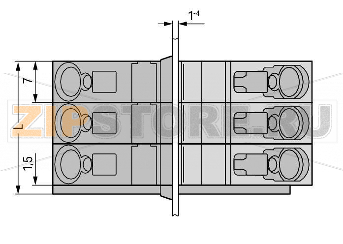 Проходные клеммы; 4 mm; Шаг контактов 7 мм; 4-пол.; CAGE CLAMP®; 4,00 mm; серые Wago 826-164 Проходные клеммные блоки с зажимом CAGE CLAMP® с обеих сторон, приводимым в действие при помощи отверткиПростой монтаж без использования дополнительных инструментовОбеспечивают прямой заземляющий контакт с корпусом/панельюДиагностические отводы с обеих сторон...