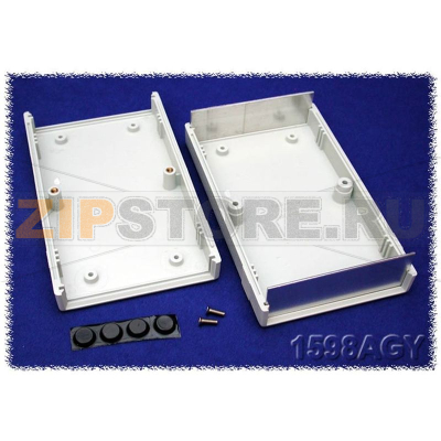 Корпус 157x94x36 мм, материал: пластик, серый, 1 шт Hammond 1598ASGY 