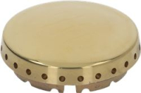 BURNER CAP PERFORATED BRASS POLISHED