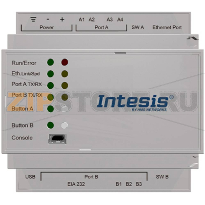 Шлюз сетевой 24 В/DC, RS-485, RJ-45, Ethernet Intesis 