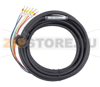 Кабель силовой с тормозом 5 м, 220 В, 0.05-1 кВт Inovance S6-L-B107-5.0