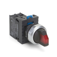 Переключатель 110-230 В, 2 положения, 1НО, IP65, красный Chint NP8-10XD/224