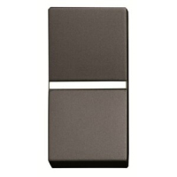 Механизм одноклавишного проходного переключателя с клавишей, одномодульный, антрацитовый ABB 2CLA211000N1801