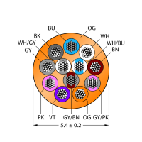 Кабель в катушке Turck CABLE12X0.14-XX-PUR-OG-500M/TXO