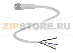 Кабель датчика-исполнительного устройства Female connector V1-GV4A-10M-PP-W1 Pepperl+Fuchs Описание оборудованияSingle-ended female cordset, M12, V4A stainless steel, wash-down design, 4-pin, PP cable