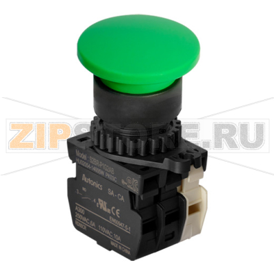 Выключатель кнопочный, головка: грибовидная, Ø отверстия: 22/25 мм Autonics S2BR-P1G2ABM 