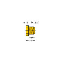 Заглушка торцевая M12 Turck VS-M12-YE
